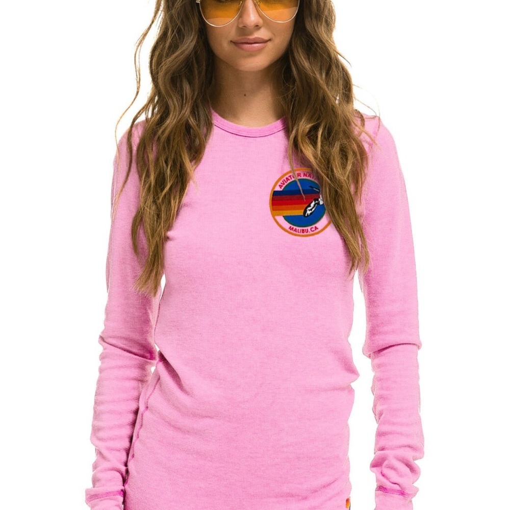 Aviator Nation NWT Thermal Brooklyn, NY surfer logo